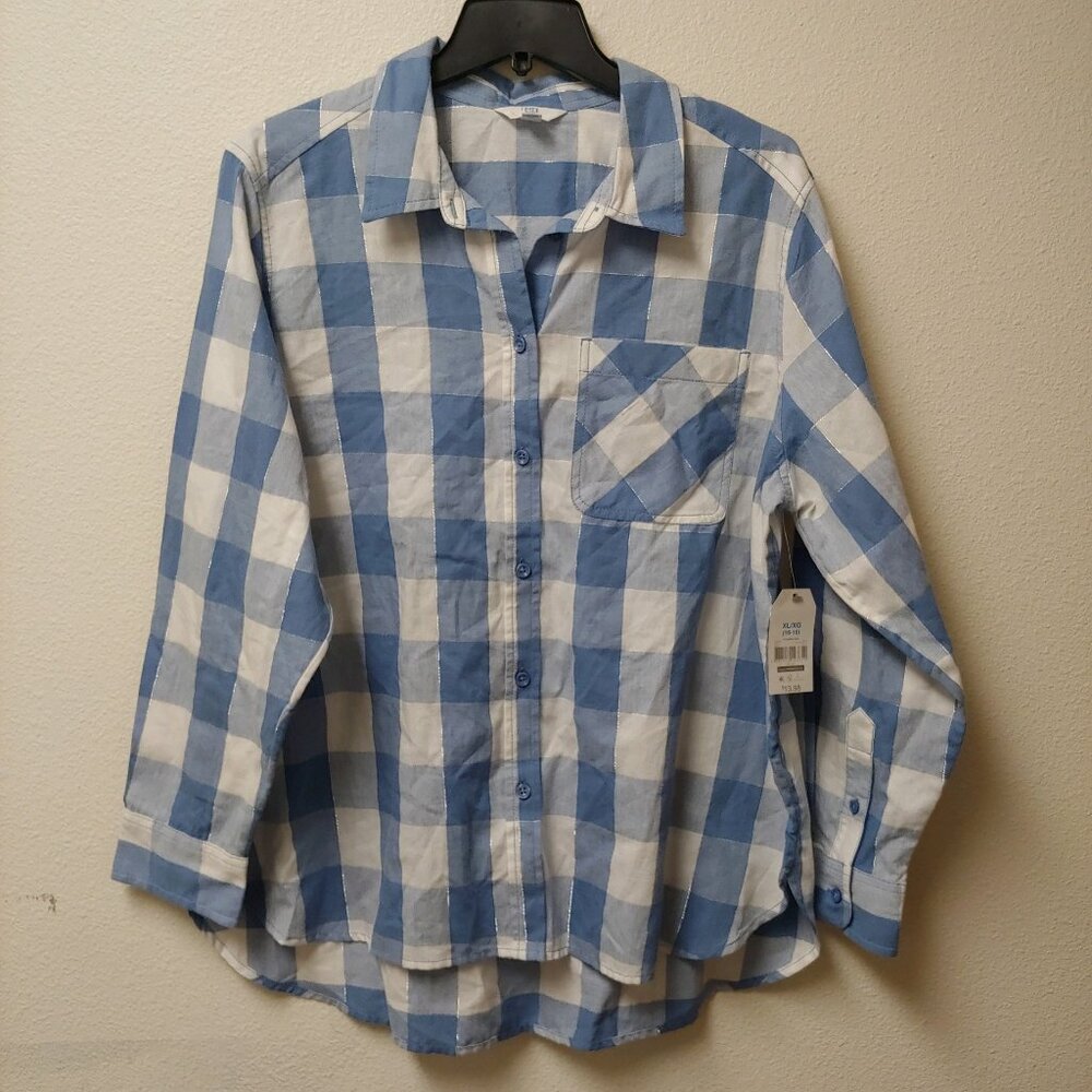 Women's Time and Tru Flannel Shirt, Size XL (16-18)